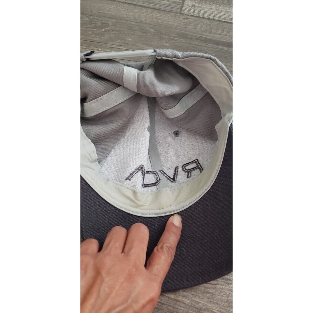 RVCA  Gray Twill Midfit Adjustable Snapback Hat Cap. Washed twice w/ faint stain - Picture 5 of 6